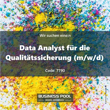 Data Analyst für die Qualitätssicherung (m/w/d)